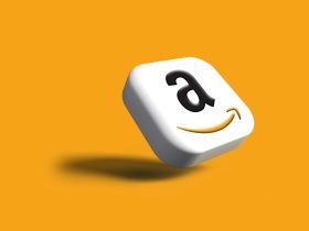 a close up of a dice with an amazon logo on it