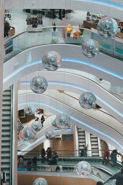 aerial photography of mall interior