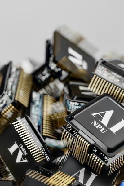 A pile of electronic components sitting on top of each other