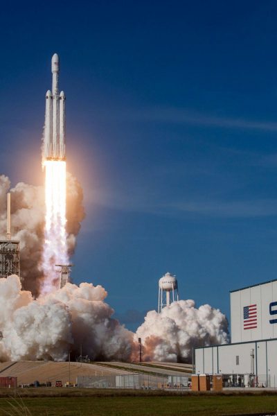 rocket ship launching during daytime