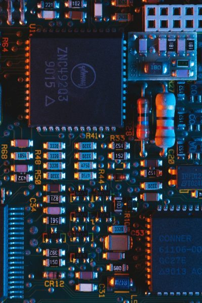 blue circuit board